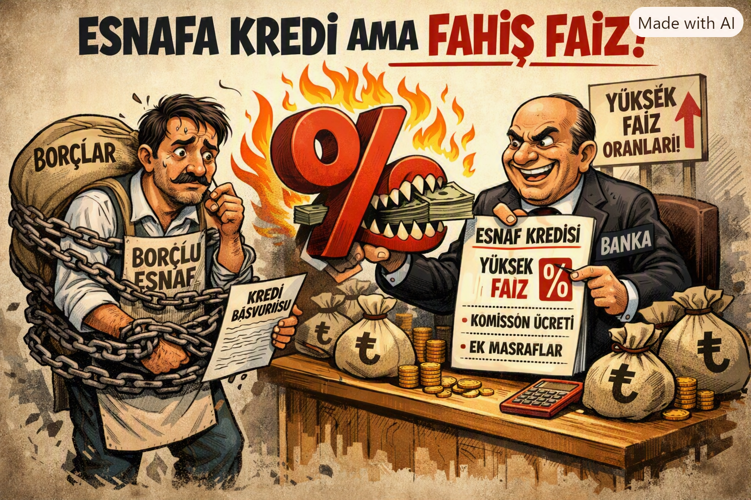 Borçlu Esnafa Kredi Var Ama Faizi Daha Pahalı!